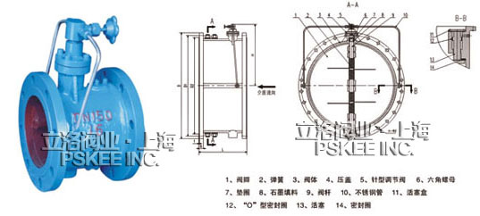 微阻缓闭蝶式止回阀结构图