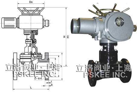 电动衬胶隔膜阀尺寸图