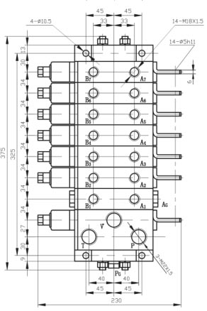 DPC26A/7-15/31-10/21型下车多路阀尺寸图2