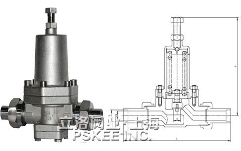 DY22F低温降压调节阀尺寸图