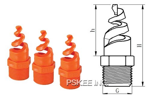 螺旋喷嘴尺寸图