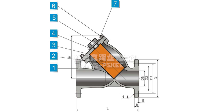 法兰y型过滤器尺寸图