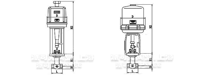 电动小流量调节阀尺寸图