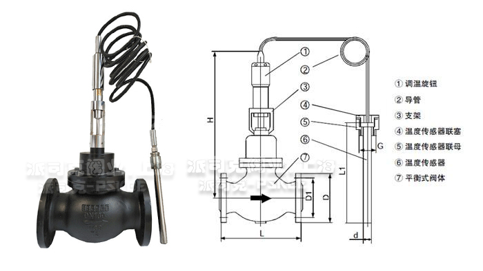 自力式温度调节阀结构图